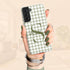 Custom Gingham Name & Initials Galaxy Case